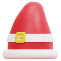 illustration de l'icône de rendu 3d du chapeau de père noël png
