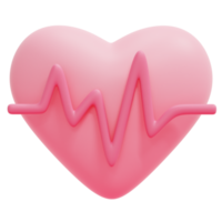 heartbeat 3d render icon illustration png