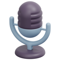 microphone 3d render icon illustration png