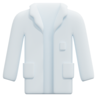 illustration d'icône de rendu 3d de blouse de laboratoire png