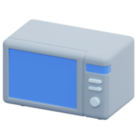 microwave 3d render icon illustration png