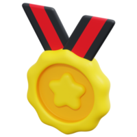 medal 3d render icon illustration png