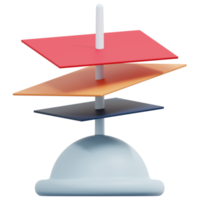 suporte de papel ilustração de ícone de renderização 3d png