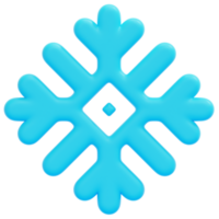 snowflake 3d render icon illustration png