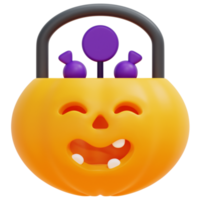 trick or treat 3d render icon illustration png