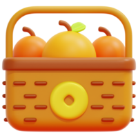 oranges 3d render icon illustration png