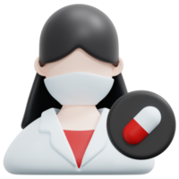 pharmacist 3d render icon illustration png