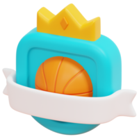 badge 3d render icon illustration png