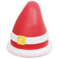 santa hat 3d render icon illustration png