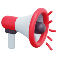 megaphone 3d render icon illustration png