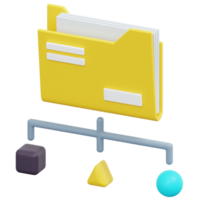 data classification 3d render icon illustration png