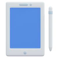 tablet 3d render icon illustration png