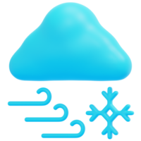 sneeuwstorm 3d geven icoon illustratie png