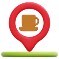 Café 3D-Render-Symbol-Illustration png