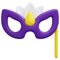 party mask 3d render icon illustration png