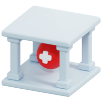 illustration de l'icône de rendu 3d de la banque de sang png