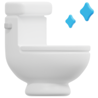 illustration de l'icône de rendu 3d des toilettes png