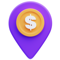 Location pin business 3d rendering illustration png