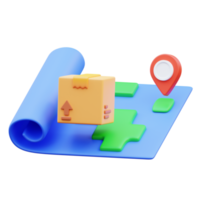 Package delivery location map png