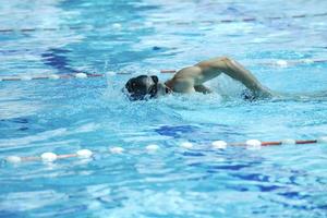 Swimmer in pool photo