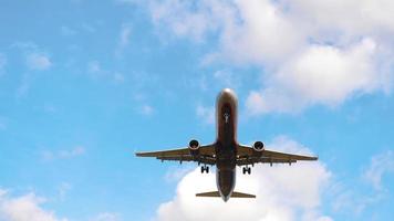 MOSCOW, RUSSIAN FEDERATION SEPTEMBER 12, 2020 - Airbus A321, VP BAV of Aeroflot flies overhead, descending before landing at Sheremetyevo Airport. Tourism and aviation concept. video