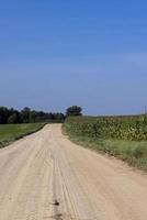 Rural road for cars and transport photo