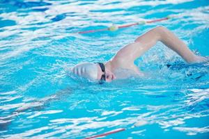 Swimmer in pool photo