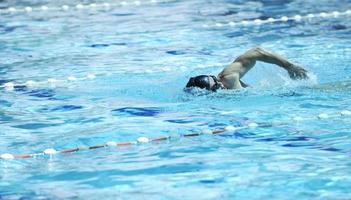 Swimmer in pool photo