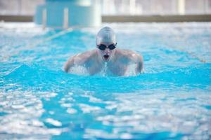 Swimmer in pool photo