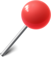 Realistic red pushpin png