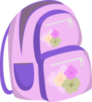 School backpack purple. png