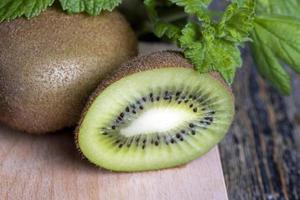 kiwi fruit cut into slices photo