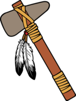 ilustración de tomahawk nativo americano png