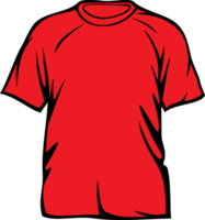 illustration de t-shirt rouge png