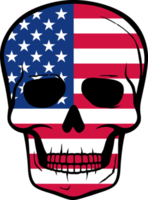 United States Skull Illustration png