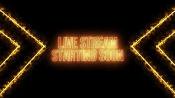 Animierter Live-Stream, der bald beginnt Wackelschleifen-Bewegungsgrafikvideo - Live-Stream-Overlay-Animation video