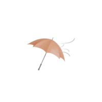 parapluie marron isolé 3d png