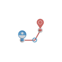 3d isolou vários tipos de ícones de ponteiro png