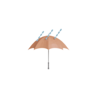 3D Isolated Brown Umbrella png