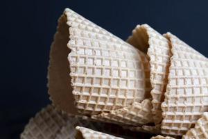 Waffle cones for ice cream photo