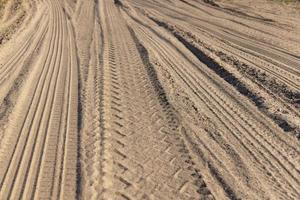 Rural road for cars and transport photo