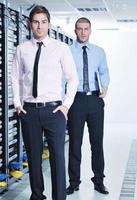 it enineers in network server room photo