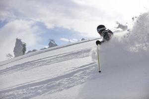 vista de esquí freeride foto