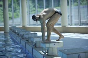 young swimmer ready for start photo