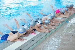 Swimming class view photo