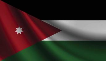 Jordan flag waving. Background for patriotic and national design vector