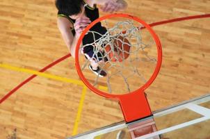 Playing basketball view photo