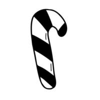 Striped candy cane. Candy vector