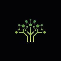 Modern Tech Tree Data Vector Logo Icon Ideas