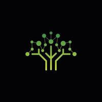 Modern Tech Tree Data Vector Logo Icon Ideas